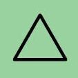 Geometric Shapes Slim Masking Tape, Triangle (Green)