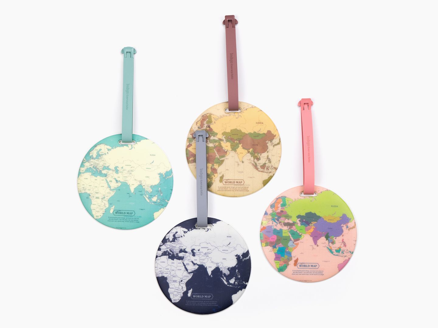 World Map Travel Tag