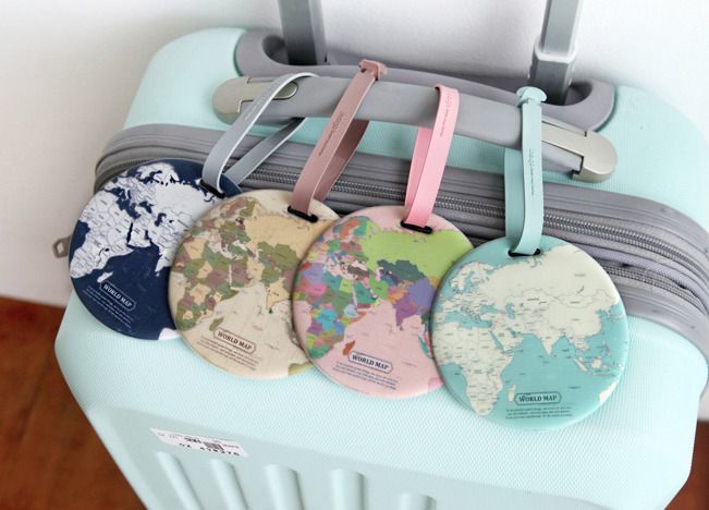 World Map Travel Tag