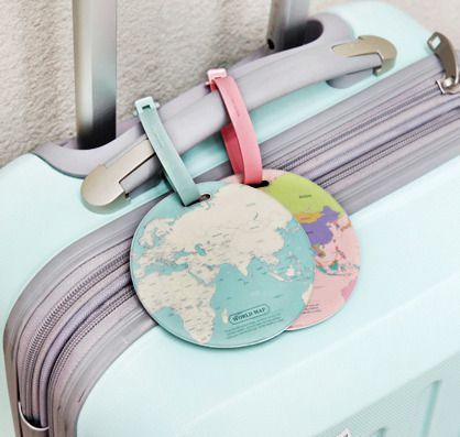 World Map Travel Tag