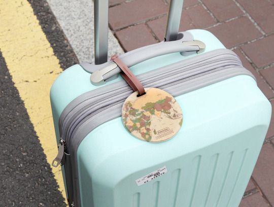 World Map Travel Tag