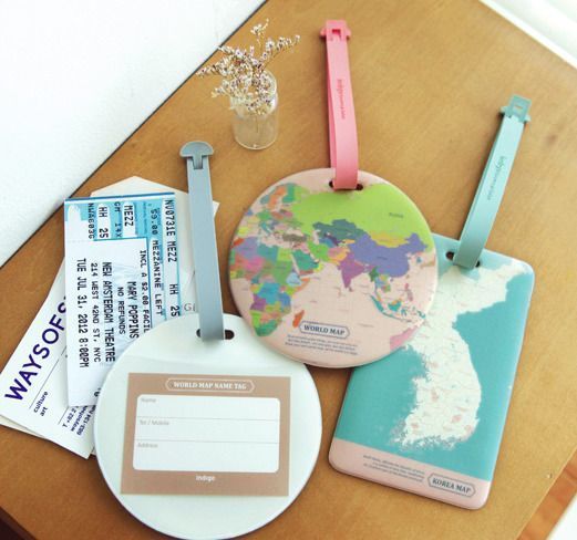 World Map Travel Tag