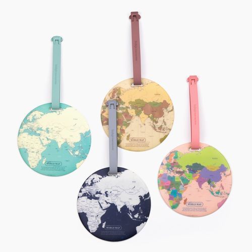 World Map Travel Tag