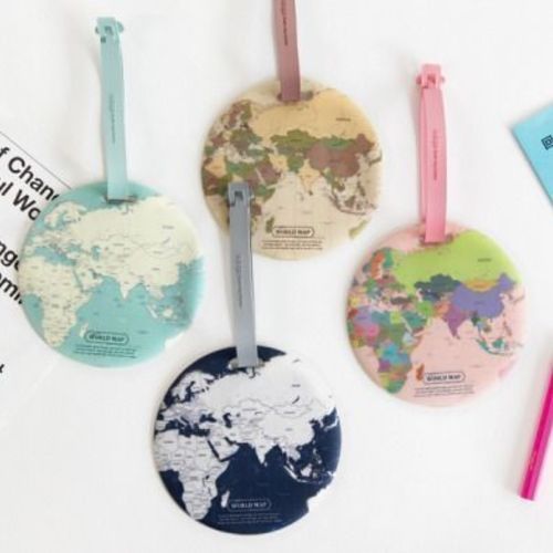 World Map Travel Tag