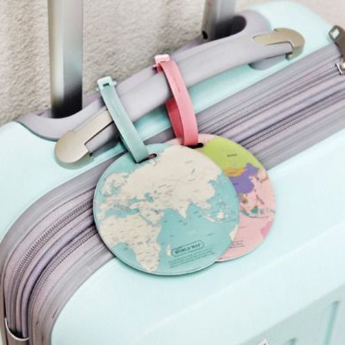 World Map Travel Tag