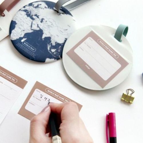 World Map Travel Tag