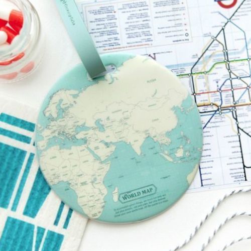 World Map Travel Tag