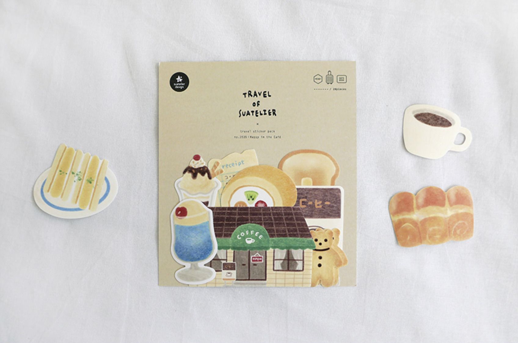 MochiThings: 28pcs In the Cafe Sticker Set