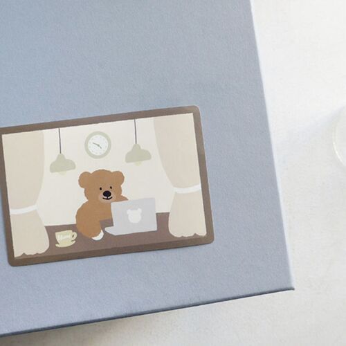 28pcs Bear Cafe Tour Sticker Set - Image 8