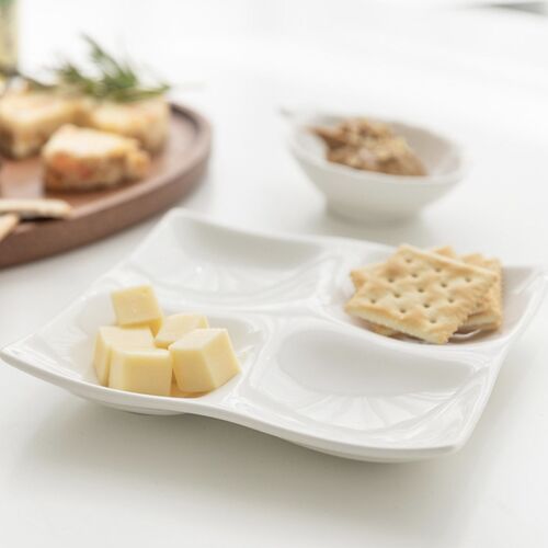 Mild White 4-Section Plate - Image 3