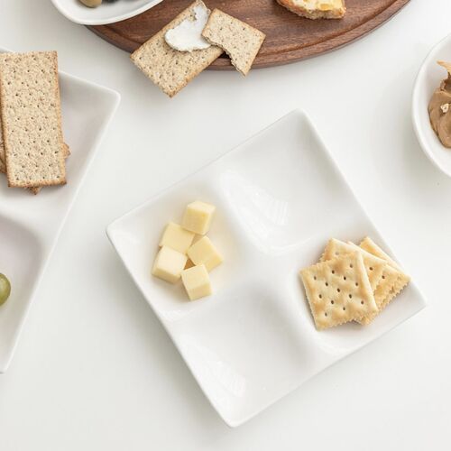 Mild White 4-Section Plate - Image 4