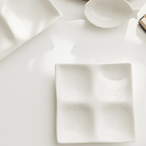 Mild White 4-Section Plate - Image 6