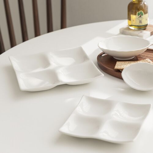 Mild White 4-Section Plate - Image 12