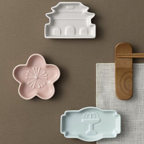 3pcs Korean Palace Mini Sauce Dish Set
