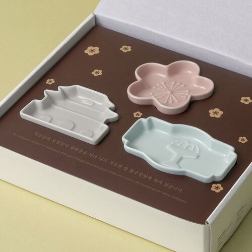 3pcs Korean Palace Mini Sauce Dish Set - Image 12