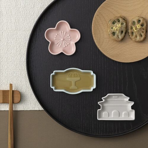 3pcs Korean Palace Mini Sauce Dish Set - Image 3