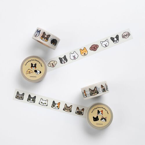 Cat & Dog Face Masking Tape