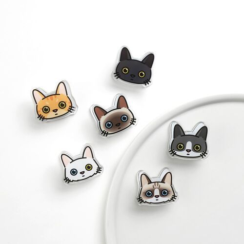 Cat Face Double-sided Acrylic Clip - Image 7