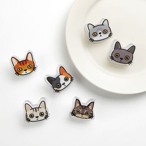Cat Face Double-sided Acrylic Clip - Image 8