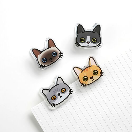 Cat Face Double-sided Acrylic Clip