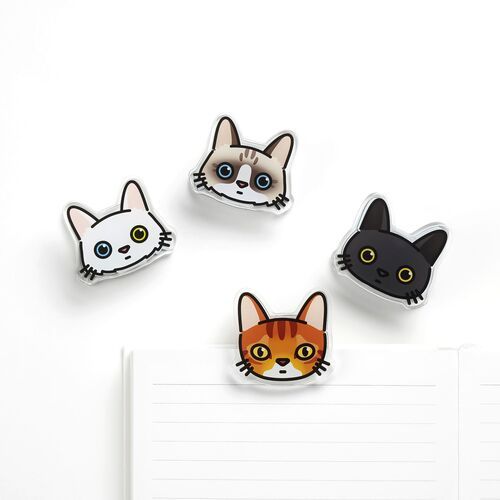 Cat Face Double-sided Acrylic Clip - Image 4