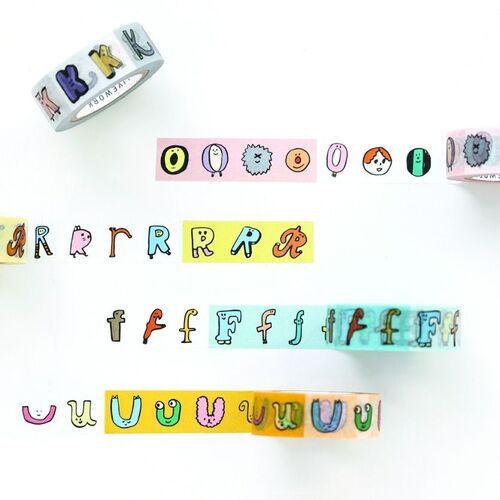 JAM JAM Alphabet Masking Tape (O-Z, Numbers)
