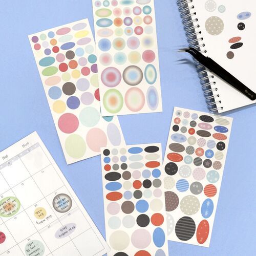 2pcs Daily Dot Sticker Set