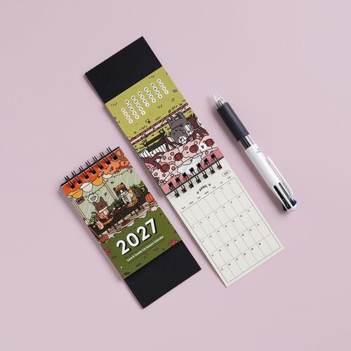 2027 Lana & Tuxedo Cat Mini Desk Calendar - Image 10