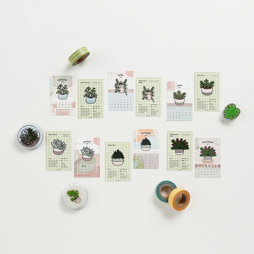 2027 Houseplant Mini Calendar Sheets - Image 6