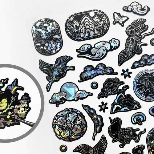 Korean Traditional Mother-of-Pearl Sticker - Image 2