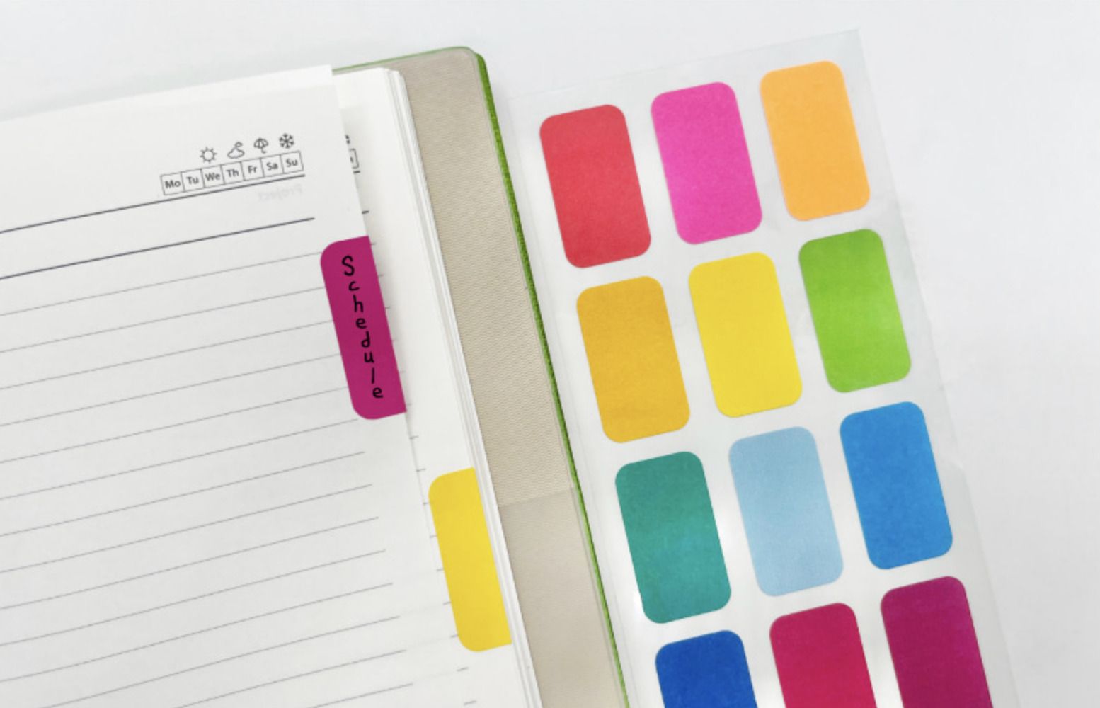 Aidex Sticker MochiThings: 6pcs Colorful Daily Tab Index Sticker Set