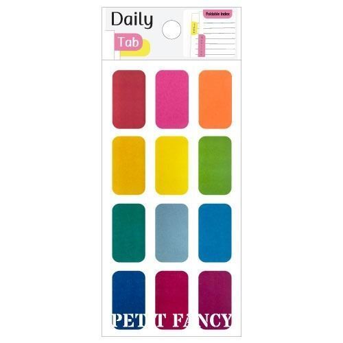 6pcs Colorful Daily Tab Index Sticker Set - Image 1