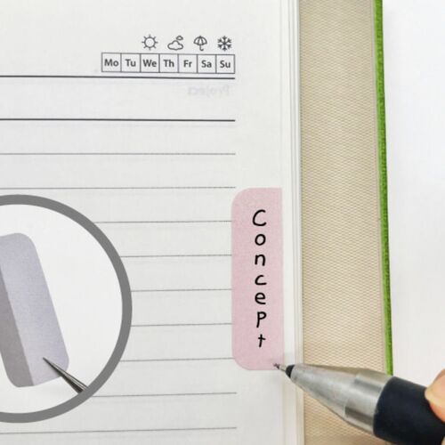 6pcs Colorful Daily Tab Index Sticker Set - Image 6