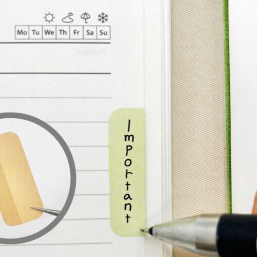 6pcs Colorful Daily Tab Index Sticker Set - Image 9