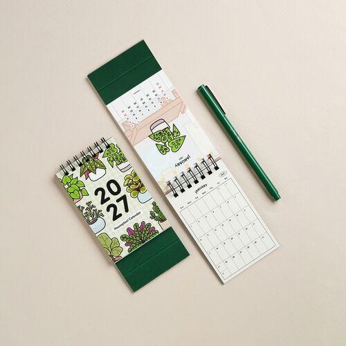 2027 Houseplant Mini Desk Calendar