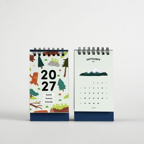 2027 Seattle Mini Desk Calendar - Image 3