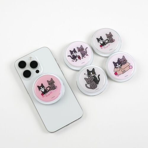 Lana & Tuxedo Cat Magnetic Phone Grip