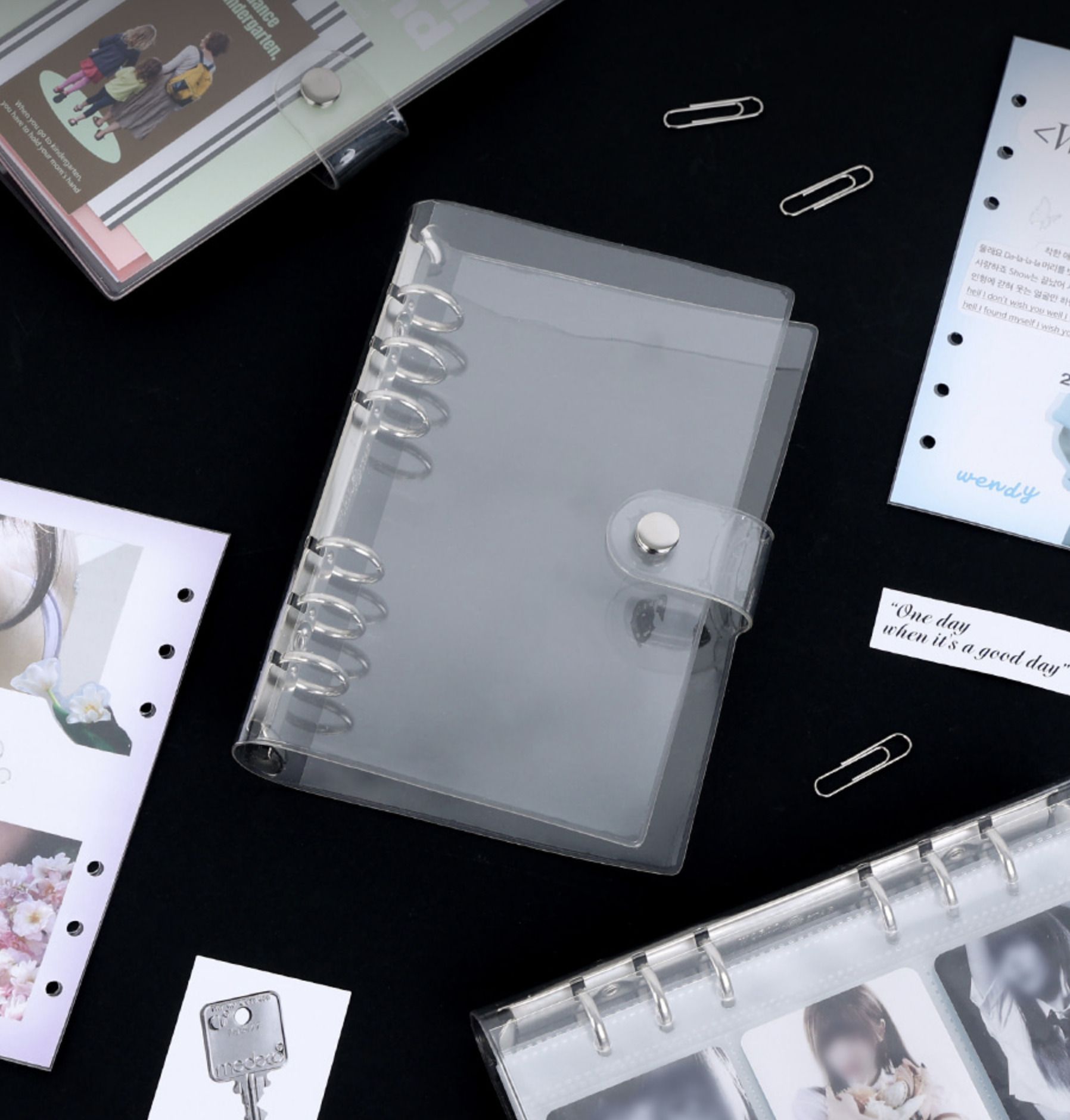 MochiThings: Transparent 6 Ring A6 PVC Binder