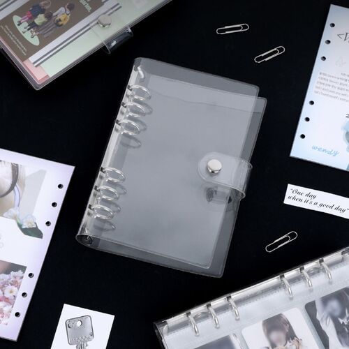 Transparent 6 Ring A6 PVC Binder