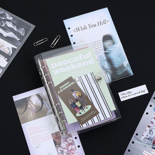 Transparent 6 Ring A6 PVC Binder - Image 5