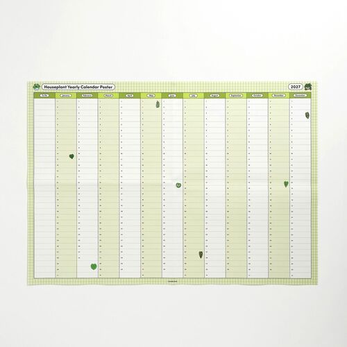 This straight-on image clearly shows the Horizontal layout, with all twelve months arranged in one wide row.
