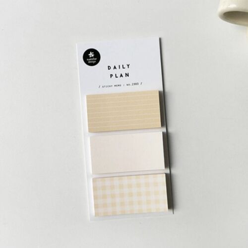 Beige Daily Plan Sticky Note