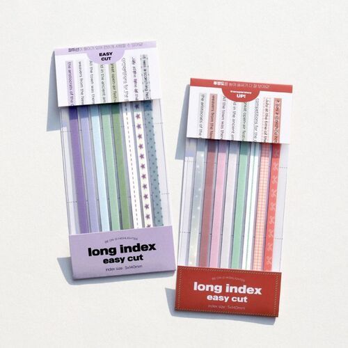 Two sets of decorative sticky notes with colorful patterns and perforated edges are displayed on a white surface, emphasizing their playful design.