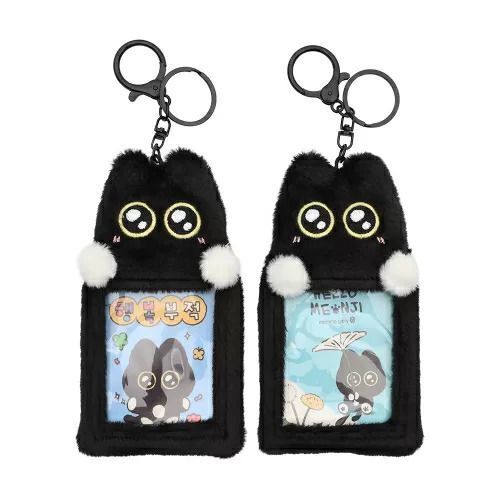 Black Cat Plush Photocard Key Ring