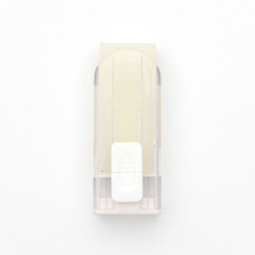 Top-down view of the Mini Retractable Eraser with a clear casing and white eraser tip, set against a plain white background.