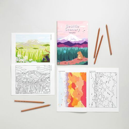 Seattle Scenery Coloring Book - Image 3