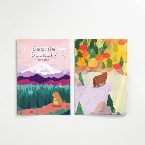 Seattle Scenery Coloring Book - Image 8