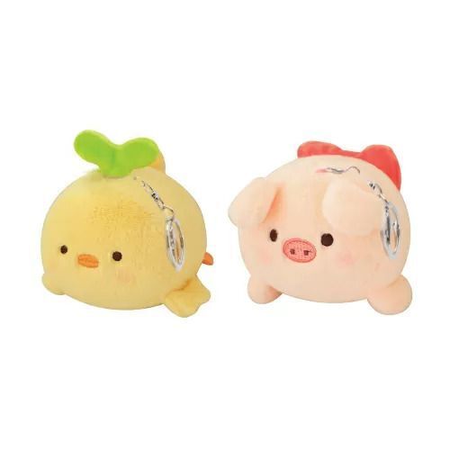 Pig & Chick Plush Key Ring