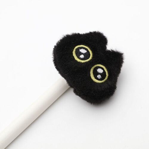 Fluffy Black Cat Gel Pen - Image 4