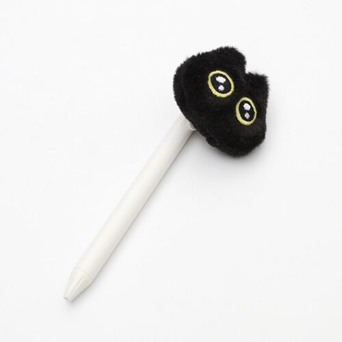 Fluffy Black Cat Gel Pen - Image 2